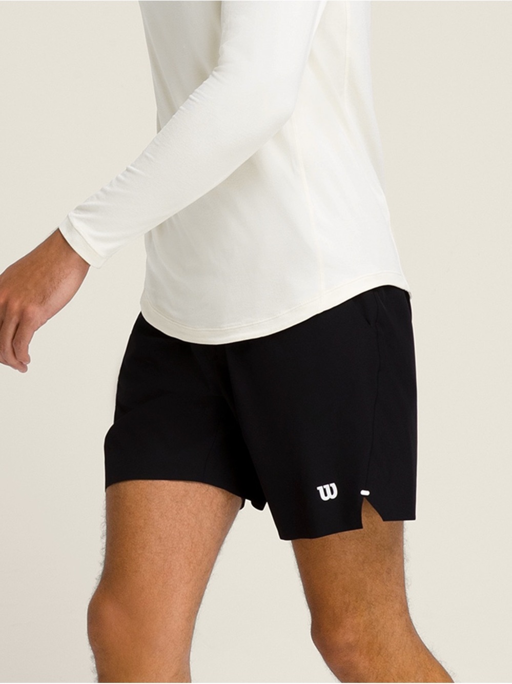 Wilson Men’s Tennis 7" Tournament Short Unlined Size Small Black